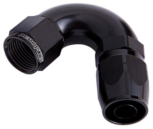 Aeroflow AF554-12BLK Alloy 120 Deg Hose End -12AN Black Cutter Style Full Flow AF554-12BLK