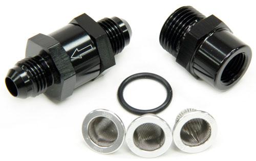 Aeroflow AF608-08BLK -8AN Inline Fuel & Oil Filter Black 3x Filter 30,80,150 Micron