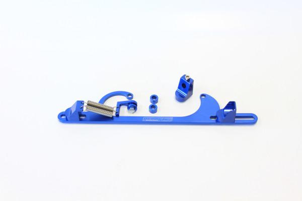 Aeroflow AF64-2001 Billet Throttle Cable Bracket Blue Suits 4150 Style