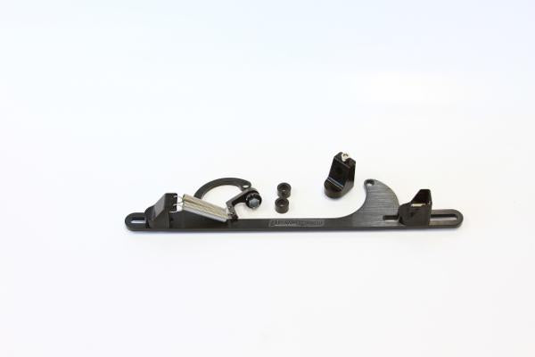 Aeroflow AF64-2001BLK Billet Throttle Cable Bracket Black Suits 4150 Style