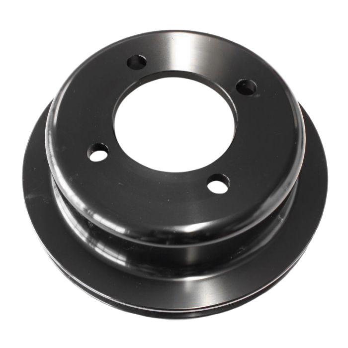 Aeroflow AF64-2024BLK Billet Crank V Pulley 4 Bolt Black Suits 302 351C Ford