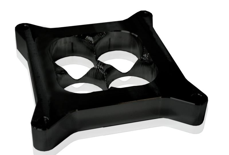 Aeroflow AF64-2044BLK Velocity Carb Spacer 4150 1"" Black Square Bore