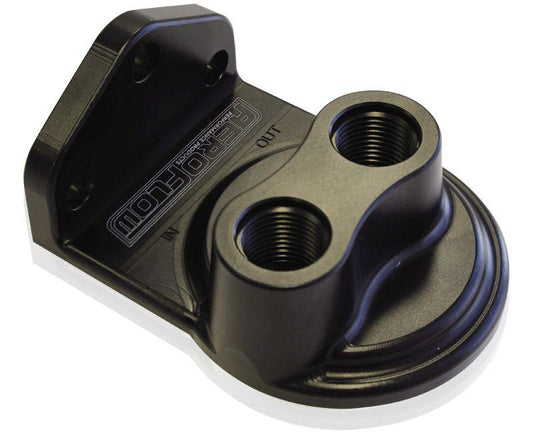 Aeroflow AF64-2075 Remote Filter Head Top Entry -8 ORB Ports 3/4"" Filter Thread