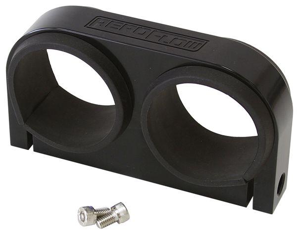 Aeroflow AF64-2902BLK Billet Fuel Pump Bracket Black Dual Suits Bosch