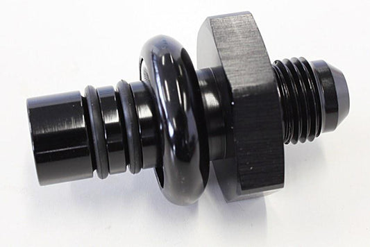Aeroflow AF64-5506BLK EFI Regulator Adapter -6AN With .550"" Shank Black Suits Ford