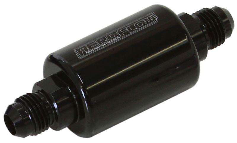 Aeroflow AF66-2052BLK Filter 40 Micron Black -6AN 1.25""x3