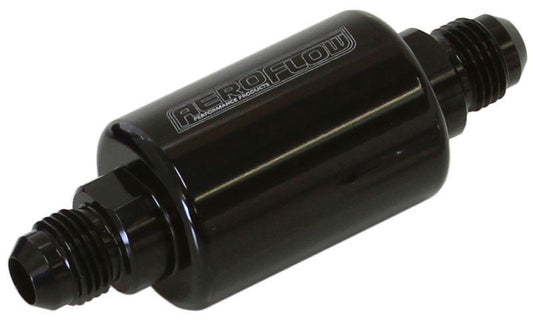 Aeroflow AF66-2052BLK Filter 40 Micron Black -6AN 1.25""x3
