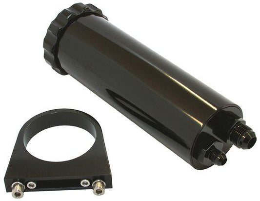 Aeroflow AF77-1027BLK Black Billet Power Steer Tank, Billet Brackets -10,-6