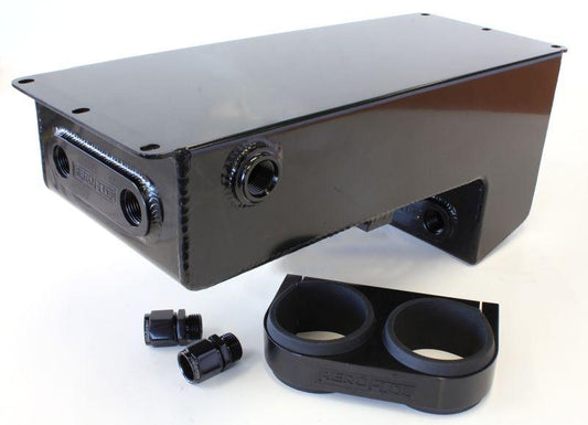 Aeroflow AF77-1044BLK Dual Fuel Pump Under Car Surge Tank Black 4.75L Capacity