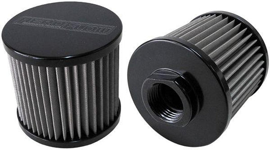 Aeroflow AF77-2000BLK -10AN S/S Billet Breather With Female -10AN Re-Usable