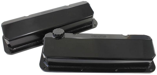 Aeroflow AF77-5001BLK Fabricated Valve Covers Black Suits Ford 302-351C