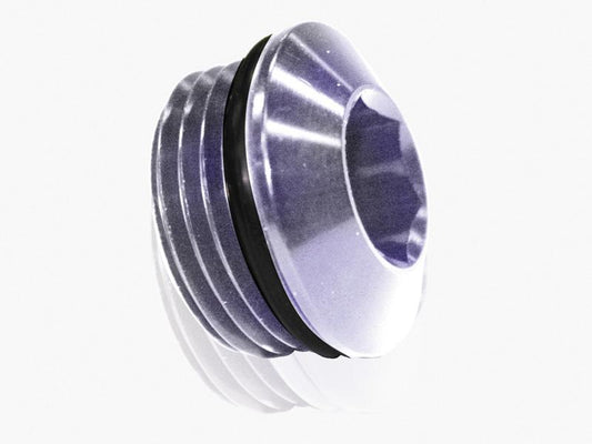 Aeroflow AF813-08S ORB Slimline Port Plug -8AN Silver Finish