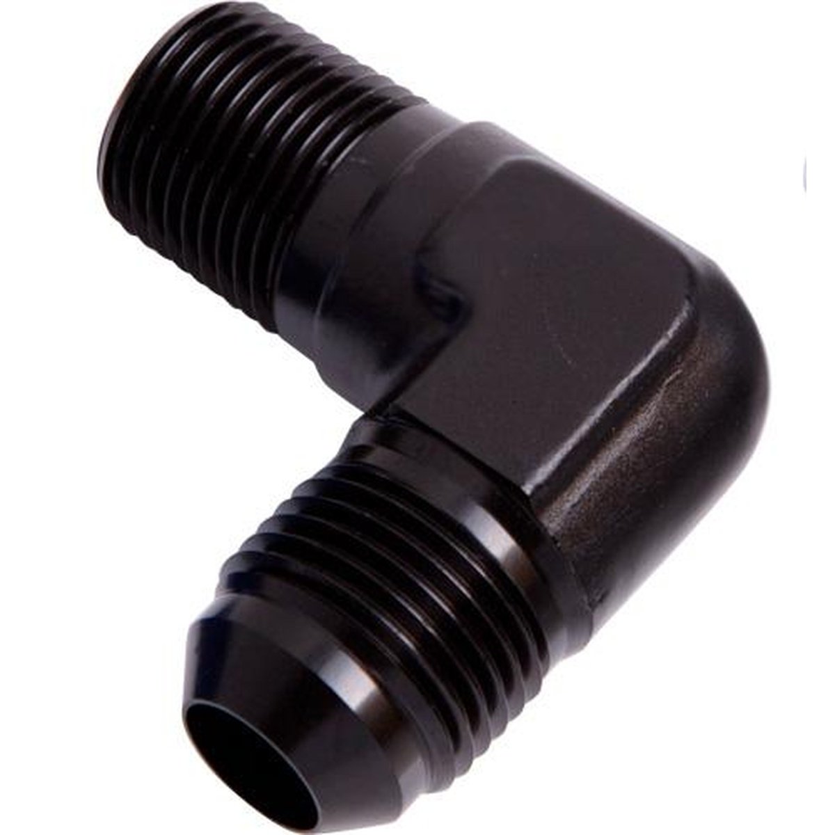 Aeroflow AF822-08BLK Male 90Deg 3/8"" Npt To -8AN Black