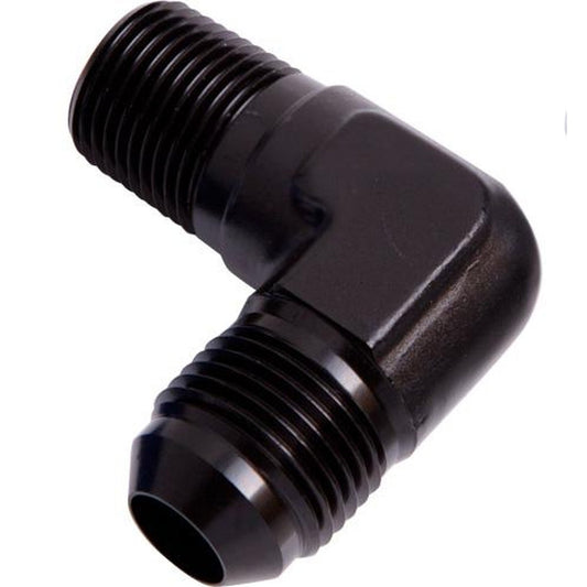 Aeroflow AF822-08BLK Male 90Deg 3/8"" Npt To -8AN Black