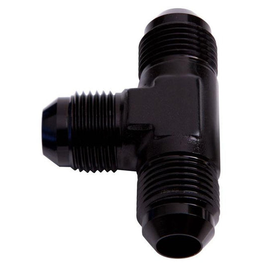 Aeroflow AF824-16BLK Male Flare Tee -16AN Black All Sides Male AN AF824-16BLK