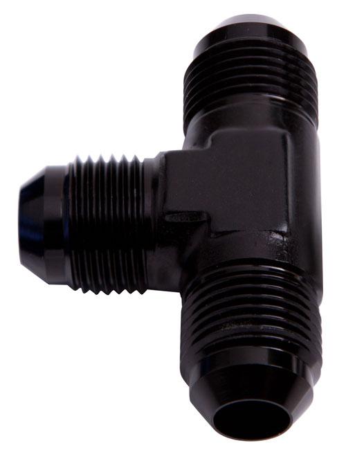 Aeroflow AF824-16BLK Male Flare Tee -16AN Black All Sides Male AN AF824-16BLK