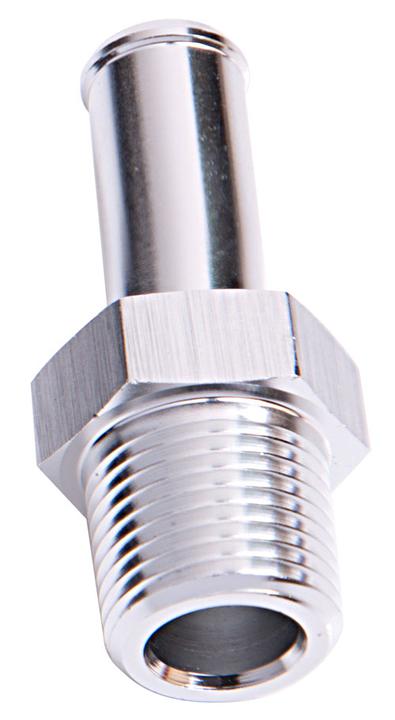 Aeroflow AF841-05S Male 1/8"" Npt To 5/16"" Barb Silver Straight Male To Male