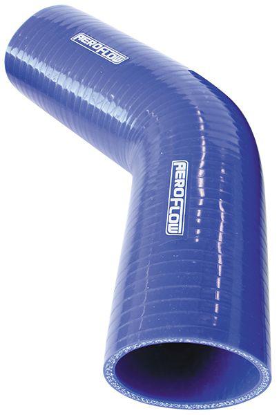 Aeroflow AF9002-275 Silicone Hose 45Deg; Blue 2.75"" 70mm x 145mm Leg