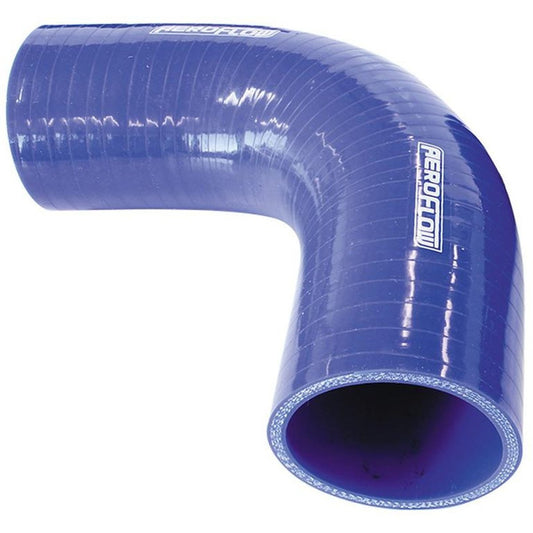 Aeroflow AF9003-100 Silicone Hose 90Deg; Blue 1.00"" 25.4mm x  120mm Leg