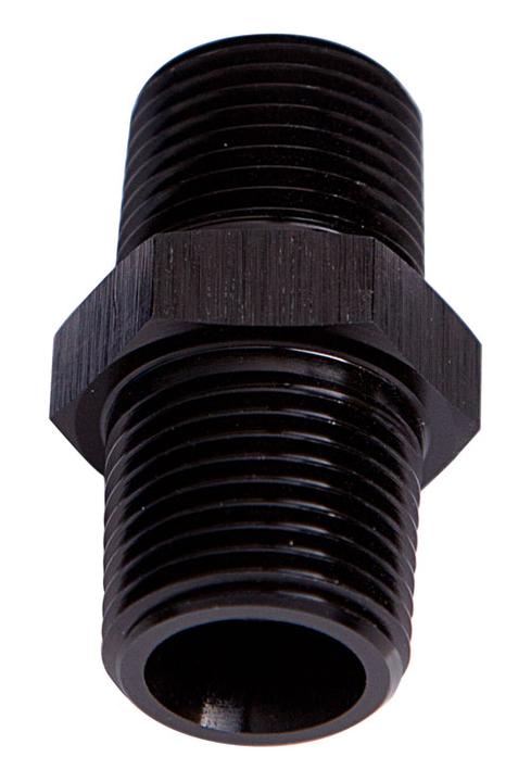 Aeroflow AF911-04BLK Male Coupler 1/4"" Npt Black Male To Male