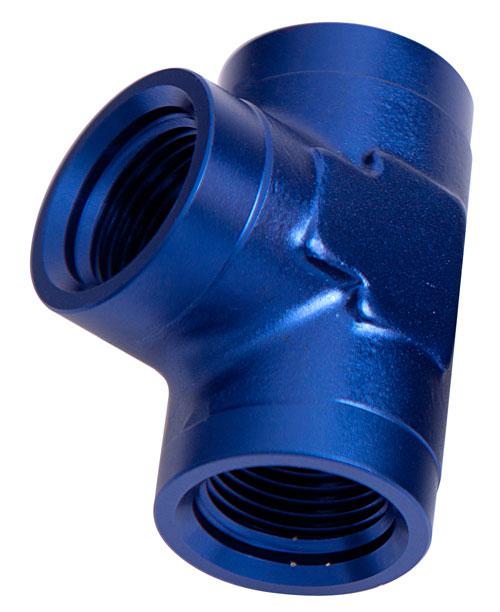 Aeroflow AF917-02 Female Pipe Tee 1/8"" NPT Blue Female 1/8"" NPT AF917-02