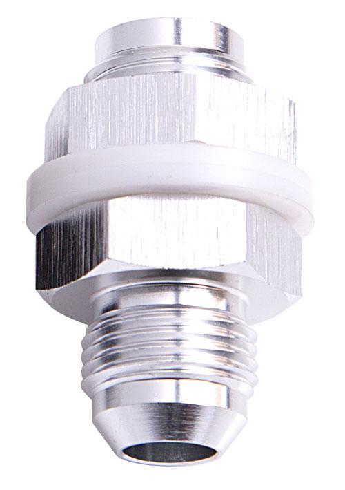 Aeroflow AF921-10S Fuel Cell Fitting -10AN Silver Fuel Cell Bulkhead Fitting