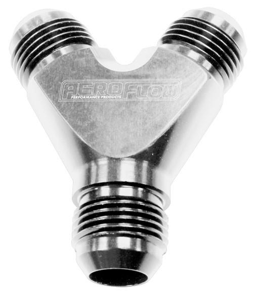 Aeroflow AF930-10-10S Y Block -10AN Silver 3x -10an