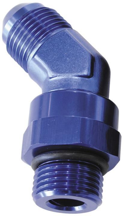 Aeroflow AF945-10-08 Male -8ORB 45 To -10AN Male Blue Full Swivel