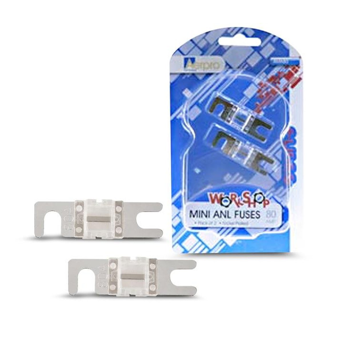 Aerpro Mini ANL Fuses 80A 2pk AMA80