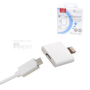 Aerpro Micro USB To Lightning Aadaptor & Cable 1m White APL106