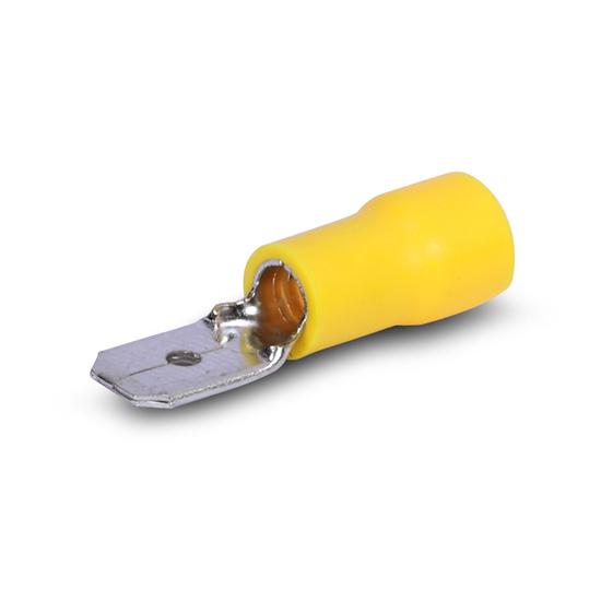 Aerpro Spade Terminal Male Insulated 6.4mm Yellow 100pc APSM63Y