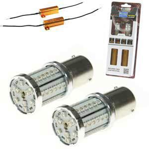 Aerpro LED Bayonet Globe Amber 2 Pack BA15S4XA