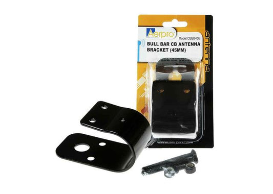 Aerpro Bull Bar CB Antenna Bracket Stainless Steel 45mm Black CBBB45B