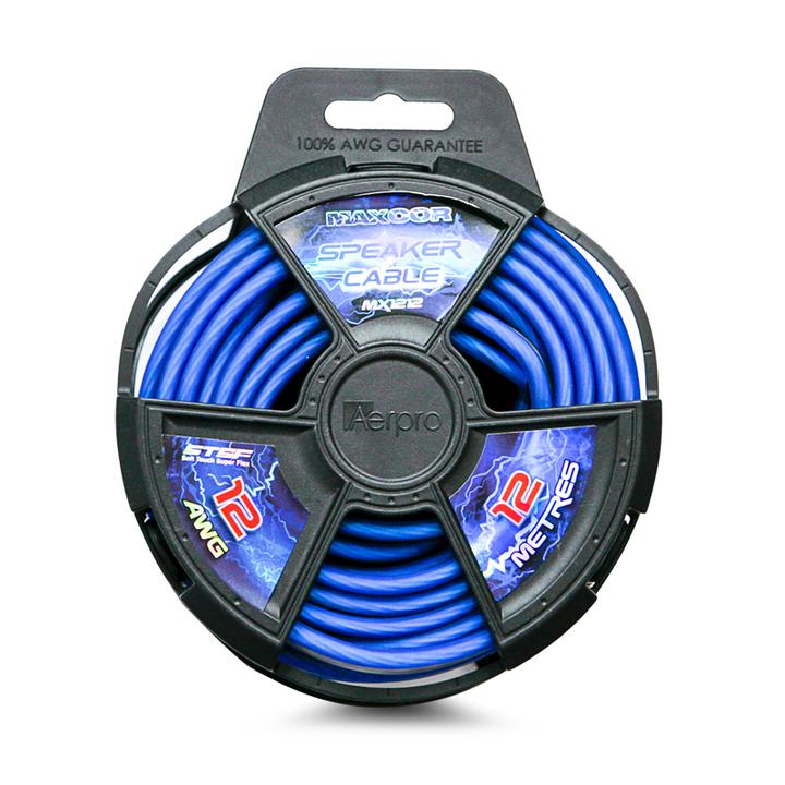 Aerpro Maxcor Speaker Cable 12AWG 12m Blue/Silver MX1212