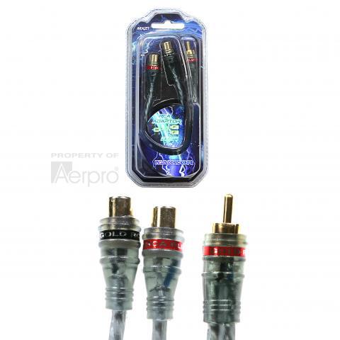 Aerpro Maxcor RCA Adaptor Cable 1M-2F 18cm MX21