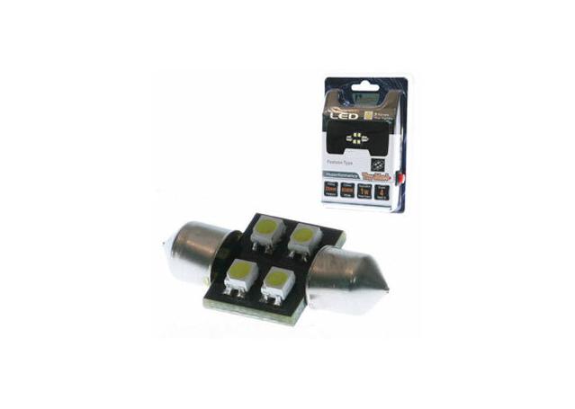Aerpro 4 X LED Festoon Globe 28mm Red SMD91R