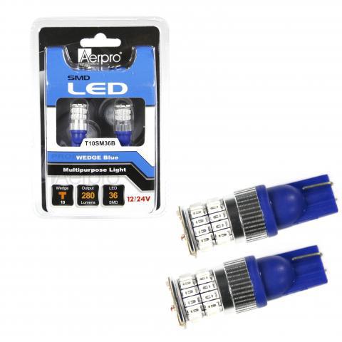 Aerpro Wedge SMD LED 36 X Blue T10SM36B