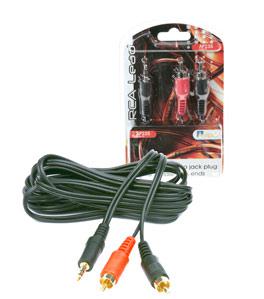 Aerpro 3.5mm Stereo Jack To 2 Male RCA 3 Metre