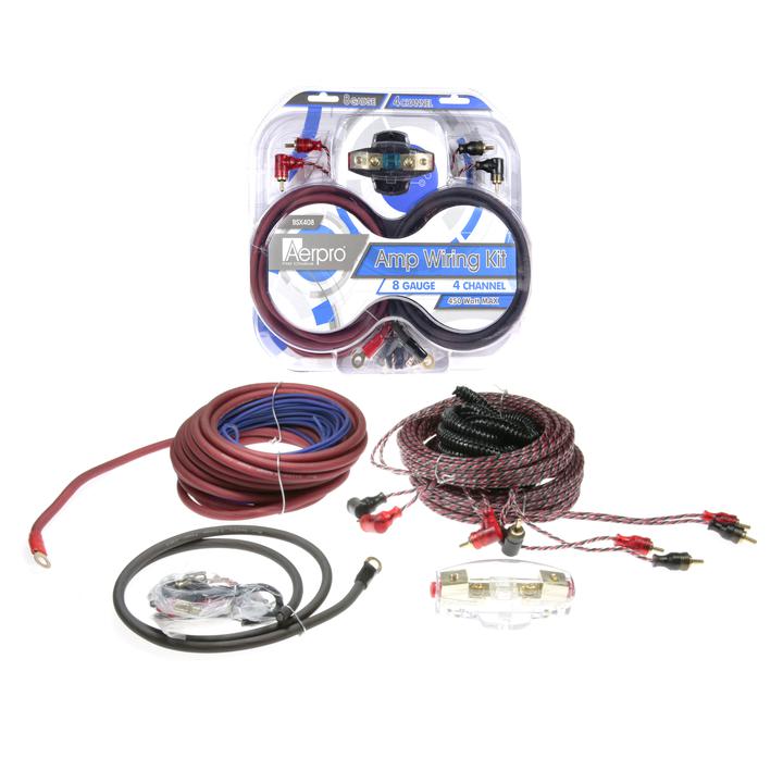 Aerpro Bassix 8GA 4 Channel Amp Install Kit