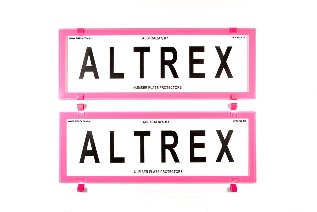 Altrex Number Plate Cover 6 Figure Pink Frame Without Lines