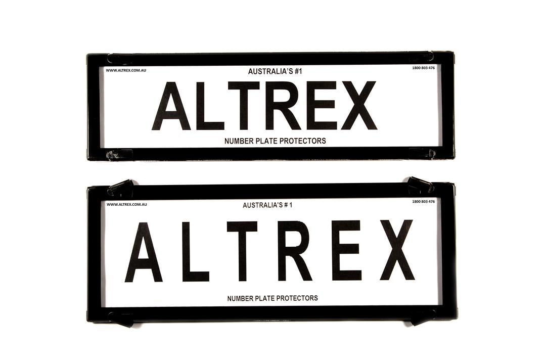 Altrex Number Plate Cover HSV & FPV Black Without Lines Slimline