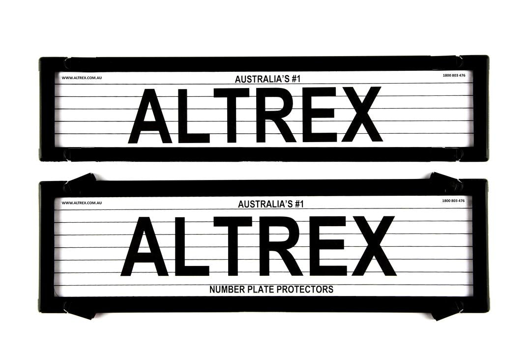 Altrex Number Plate Cover 6 Figure Black With Lines Premium Combination NSW SA