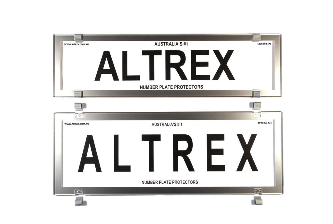 Altrex Number Plate Cover 6 Figure Silver Without Lines Slimline Combination