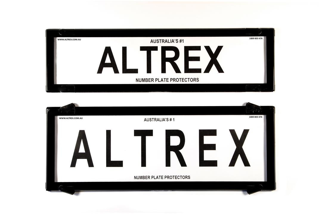 Altrex Number Plate Cover 6 Figure Black Without Lines Slimline Combination