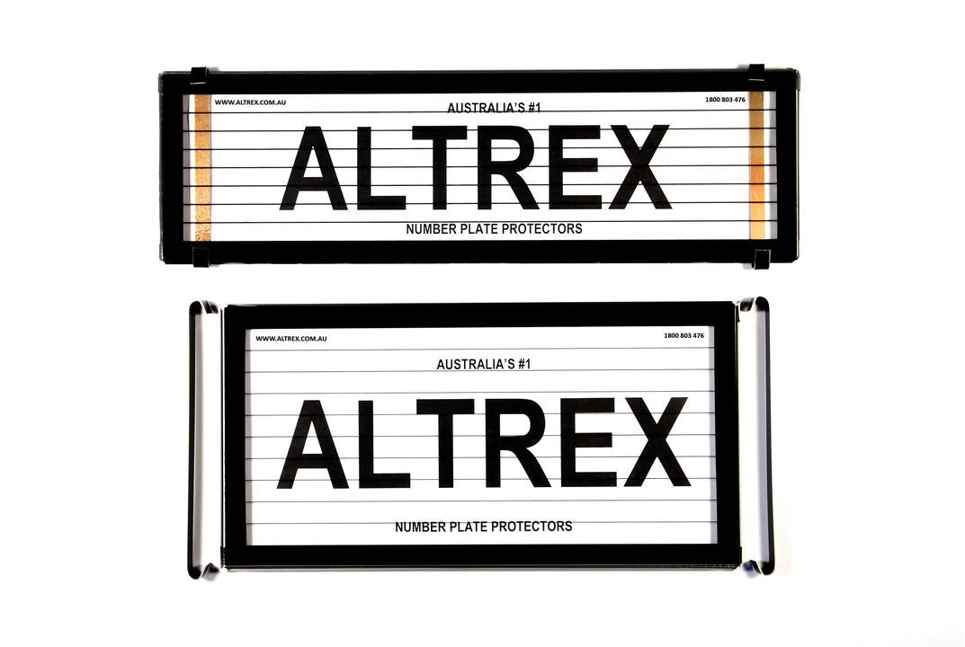 Altrex Number Plate Cover US/Slimline Combination Black With Lines