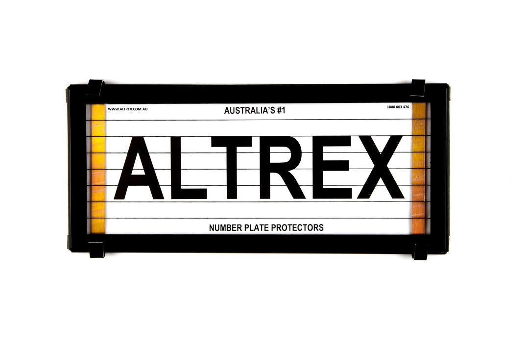 Altrex Motorbike Number Plate Cover Black With Lines