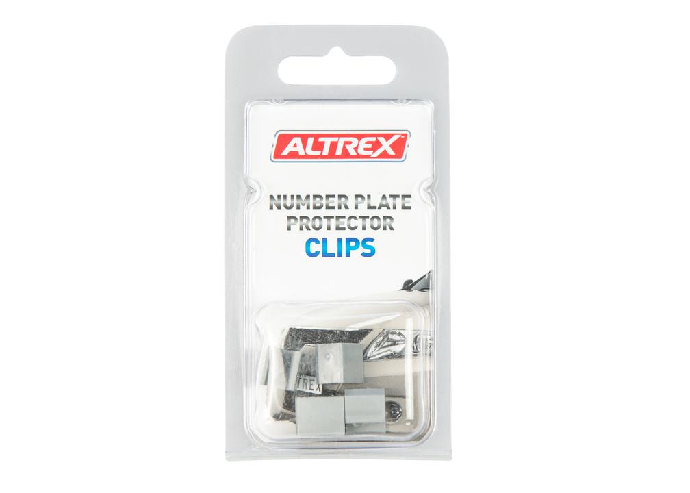 Altrex Number Plate Protectors Replacement U-Shaped Clips Chrome