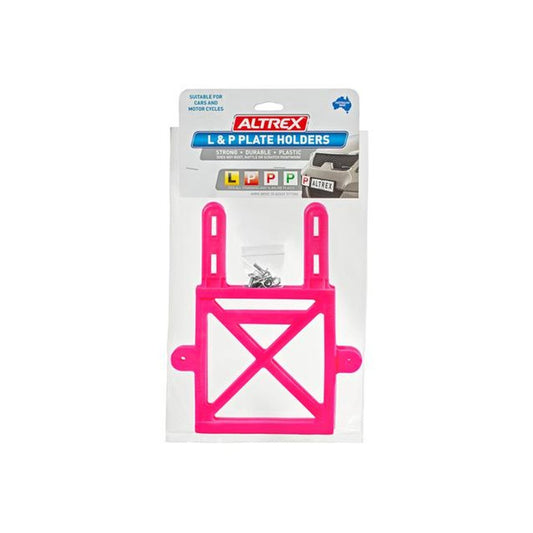 Altrex L & P Plate Holder Probationary/Learner Permit Plate Holder Pink