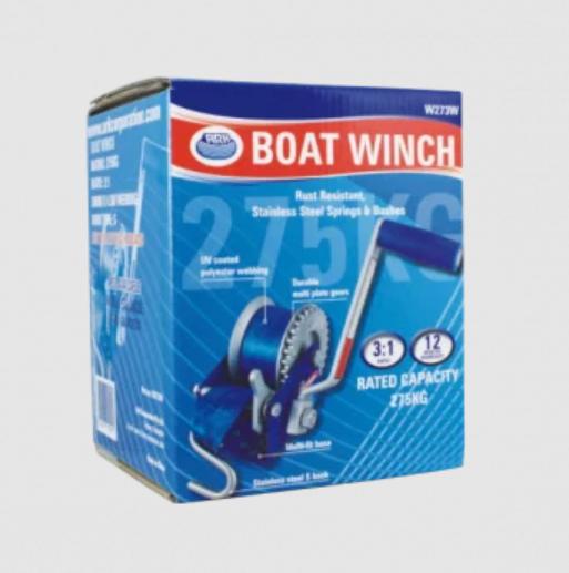 Ark Boat Winch 275kg 50mmx4.5M UV Coated Polyester Webbing W273W