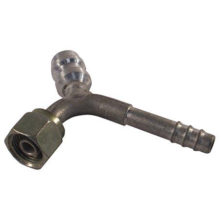 ATCO #6 FOR - Barb #6 90 w/R134a Port Fitting Aluminium AFX1321-3